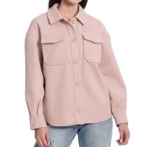 AVEC LES FILLES light pink shacket coat